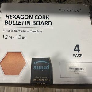 Hexagon bulletin boards set of 4